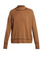 Matchesfashion.com Marni - Intarsia Knit Cashmere Sweater - Womens - Camel