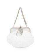 Matchesfashion.com The Attico - Swarovski-embellished Taffeta Clutch - Womens - White