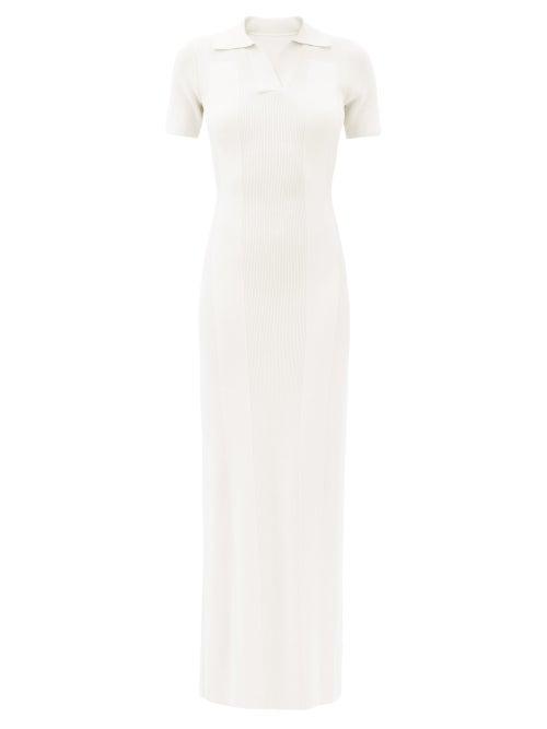 Matchesfashion.com Jacquemus - Cutout-back Knitted Polo Dress - Womens - Cream