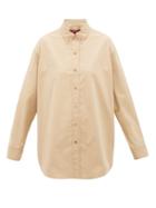 Matchesfashion.com Sies Marjan - Kiki Cotton-blend Shirt - Womens - Beige