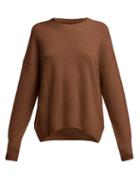 Matchesfashion.com Allude - Round Neck Cashmere Sweater - Womens - Brown