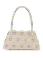Matchesfashion.com Shrimps - Astrid Faux Pearl And Crystal Embellished Bag - Womens - Cream Multi
