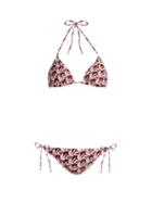 Matchesfashion.com La Doublej - Faccine Print Bikini - Womens - Red Multi