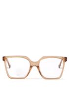 Loewe - Oversized Square Acetate Glasses - Womens - Brown