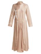 Matchesfashion.com Prada - Draped Charmeuse Dress - Womens - Pink