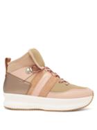 Matchesfashion.com See By Chlo - Nicole Leather And Mesh High Top Trainers - Womens - Pink Multi