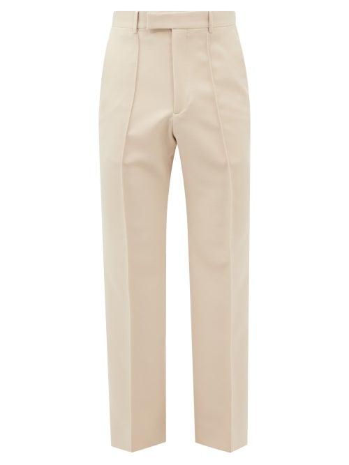 Gucci - Pintucked Drill Trousers - Mens - Beige