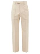 Gucci - Pintucked Drill Trousers - Mens - Beige