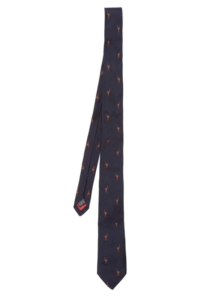 Paul Smith Monkey-embroidered Silk-twill Tie