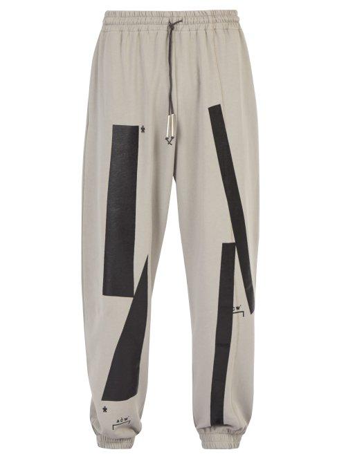 Matchesfashion.com A-cold-wall* - Plastisol Printed Cotton Jersey Track Pants - Mens - Beige