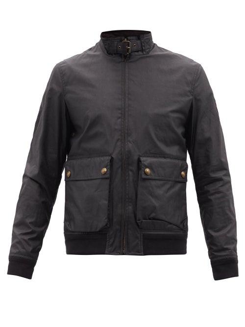 Belstaff - Scouter Waxed Cotton-canvas Bomber Jacket - Mens - Black