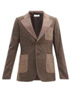 Matchesfashion.com Wales Bonner - Judah Flecked-wool Single-breasted Jacket - Mens - Brown