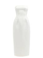 Emilia Wickstead - Leila Faille Sheath Strapless Dress - Womens - Ivory