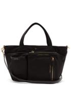 Matchesfashion.com Anya Hindmarch - Multi-pocket Leather-trimmed Tote Bag - Womens - Black