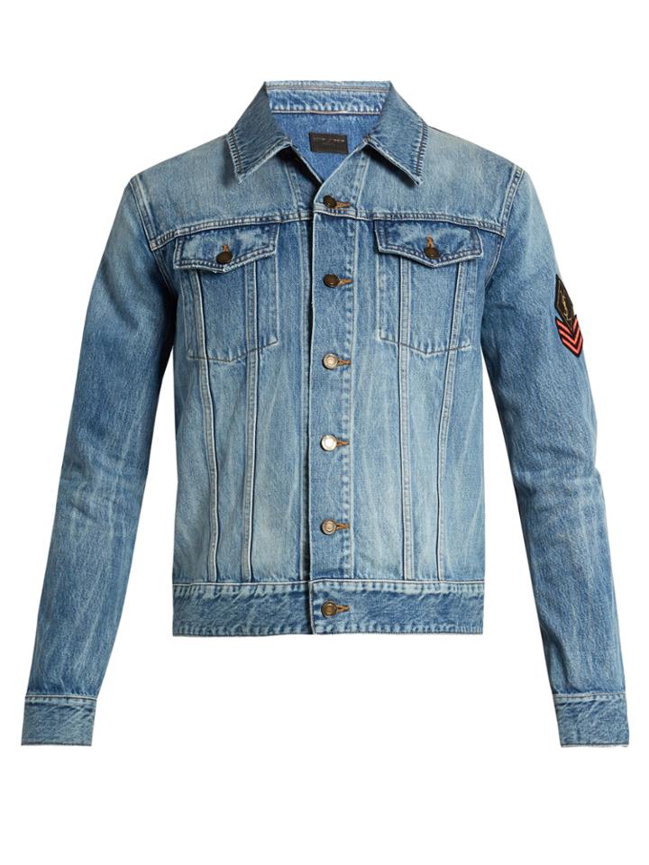 Saint Laurent Logo-patch Denim Jacket
