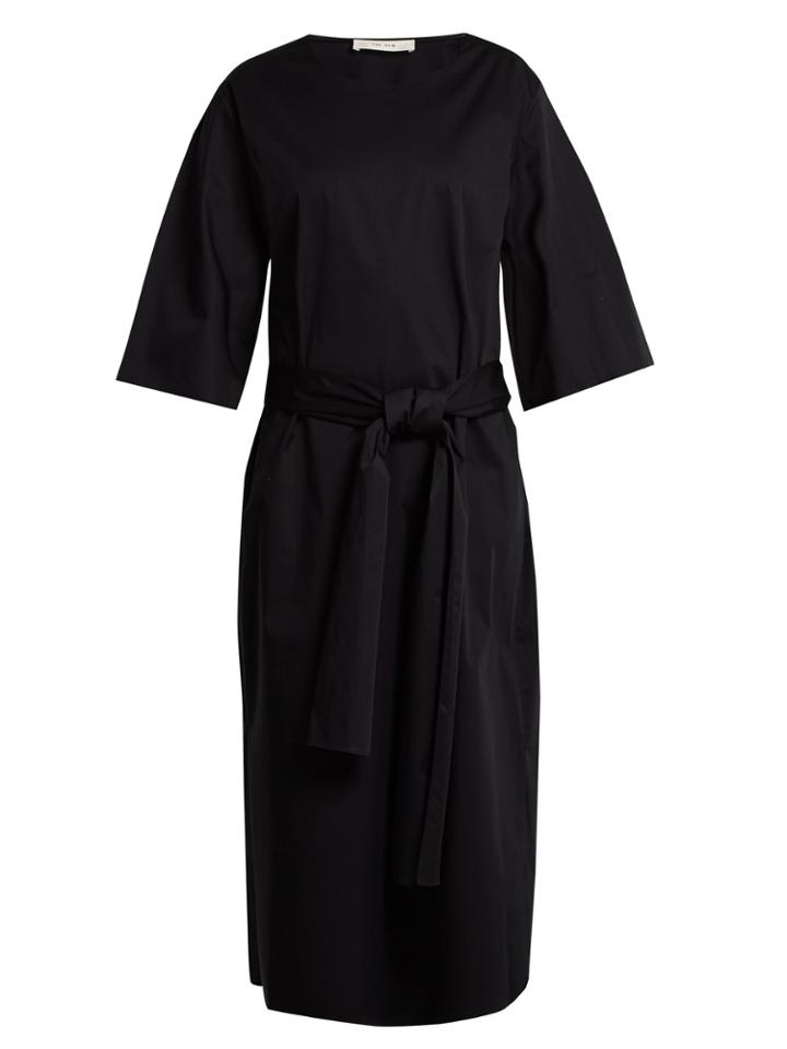 The Row Dalun Tie-waist Cotton-blend Dress