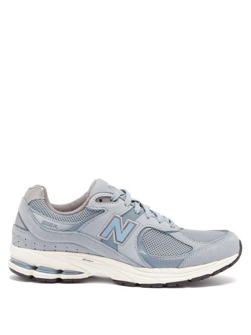 Mens Shoes New Balance - 2002r Mesh, Leather And Suede Trainers - Mens - Blue