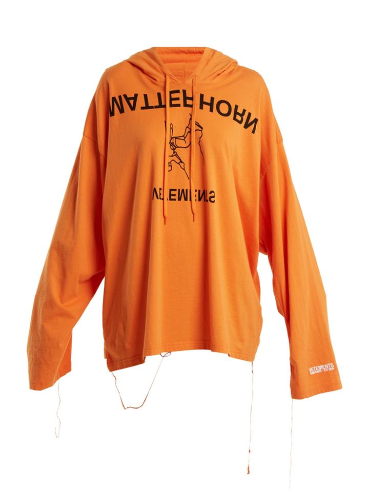 Vetements Printed Hooded Sweatshirt