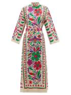 Matchesfashion.com Gucci - Paradise Print Cotton Shirtdress - Womens - Beige Multi