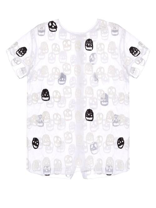 Jupe By Jackie Skulley Embroidered Cotton Top