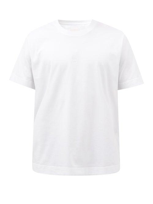 Givenchy - 4g-embroidered Cotton-jersey T-shirt - Mens - White
