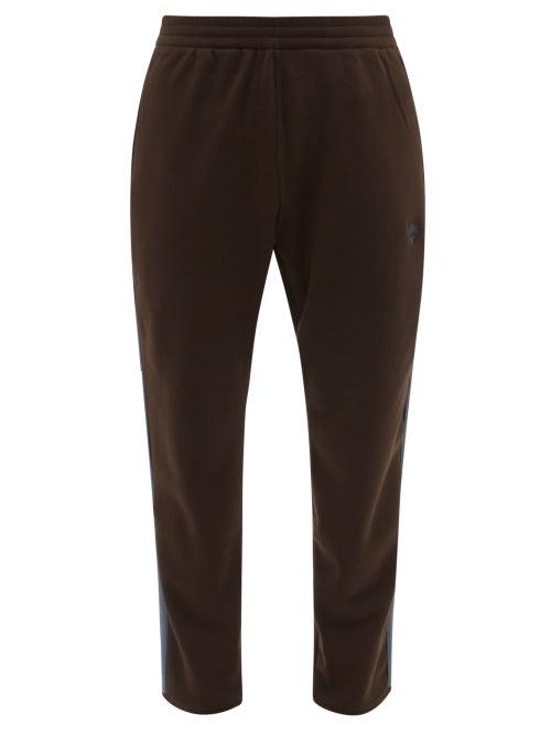 South2 West8 - Side-stripe Jersey Track Pants - Mens - Brown