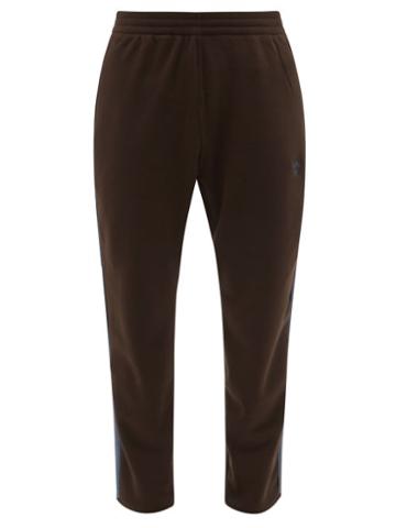 South2 West8 - Side-stripe Jersey Track Pants - Mens - Brown