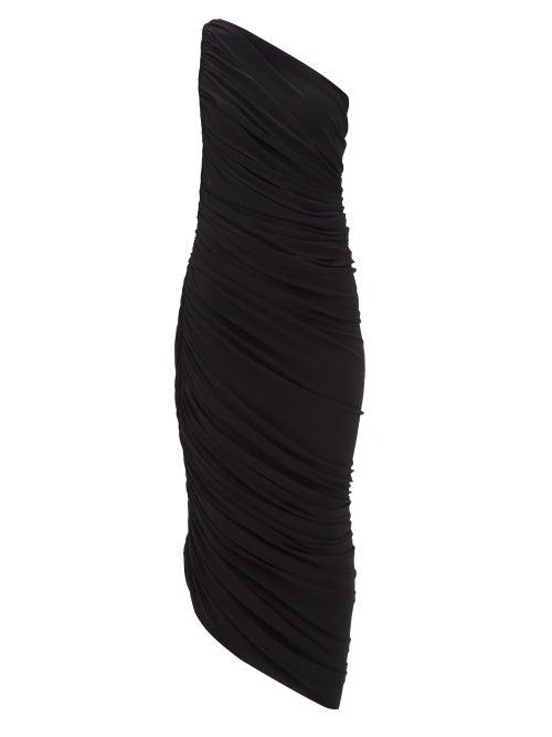 Norma Kamali - Diana Asymmetric Jersey Maxi Dress - Womens - Black