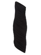 Norma Kamali - Diana Asymmetric Jersey Maxi Dress - Womens - Black