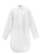 Raey - Organic-cotton Longline Shirt - Womens - White