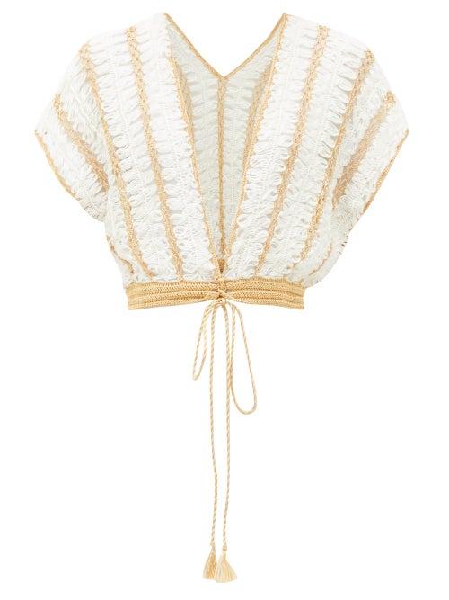 Matchesfashion.com My Beachy Side - Firblu Crochet-knitted Top - Womens - Cream