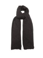 Isabel Marant - Zephyr Raw-edge Cashmere Scarf - Womens - Dark Grey