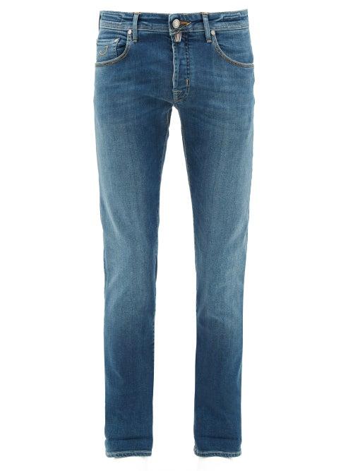 Matchesfashion.com Jacob Cohn - Slim-leg Cotton-blend Jeans - Mens - Indigo