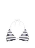 Heidi Klein Martha's Vineyard Striped Halterneck Bikini Top