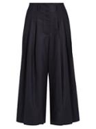 Sea High-rise Wide-leg Wool Trousers