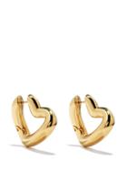 Balenciaga - Heart Hoop Earrings - Womens - Gold