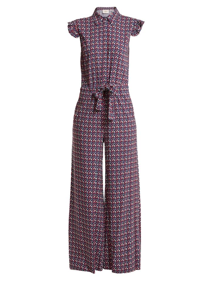 La Doublej Editions Jumping Mikado-print Crepe Jumpsuit