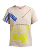 Matchesfashion.com Eckhaus Latta - X Come Tees Lapped Cotton T Shirt - Womens - Grey Multi