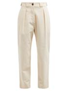 Matchesfashion.com Mara Hoffman - Jade Recycled Cotton Blend Trousers - Womens - Cream
