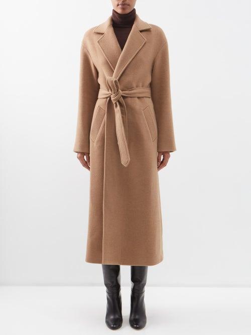 Nili Lotan - Clemence Felted Camel-wool Wrap Coat - Womens - Camel