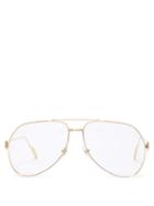 Matchesfashion.com Cartier Eyewear - Premire De Cartier Aviator Glasses - Mens - Gold