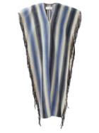 Chlo - Striped Cashmere-blend Poncho - Womens - Blue
