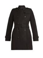 Matchesfashion.com Burberry - Kensington Belted Cotton Trench Coat - Womens - Black