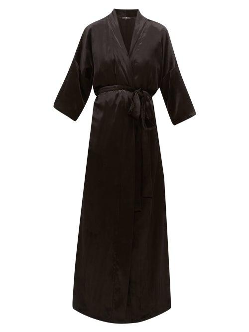 Matchesfashion.com Edward Crutchley - Velvet Robe Coat - Womens - Black