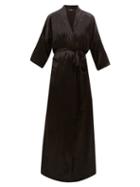 Matchesfashion.com Edward Crutchley - Velvet Robe Coat - Womens - Black