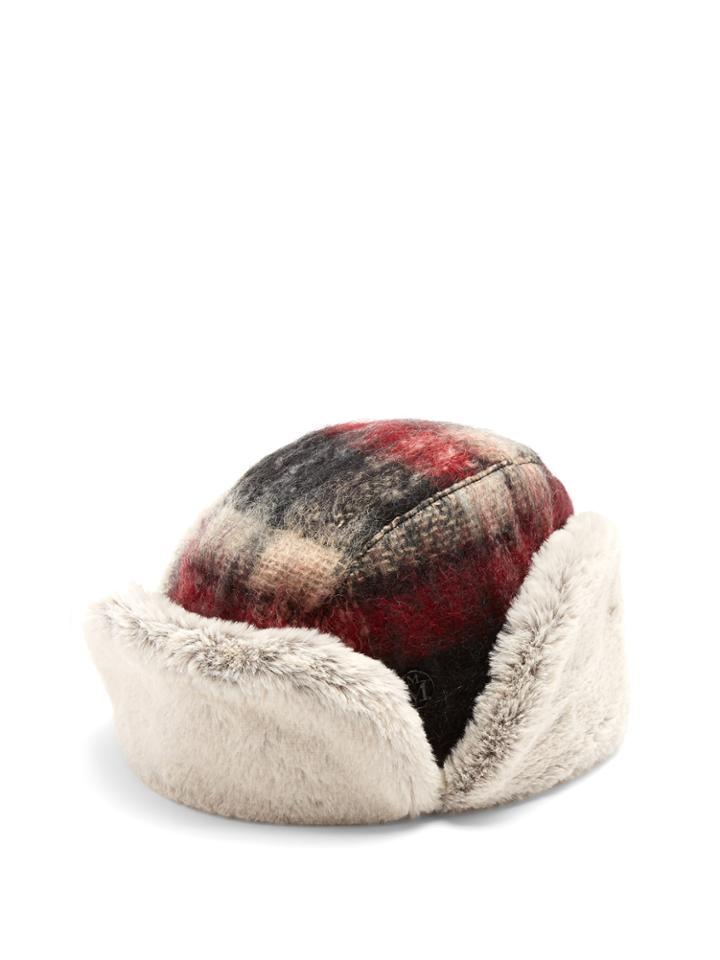 Maison Michel Sofia Wool And Faux-fur Hat