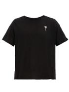 Matchesfashion.com The Elder Statesman - Palm Tree Embroidered Cashmere Blend T Shirt - Mens - Black