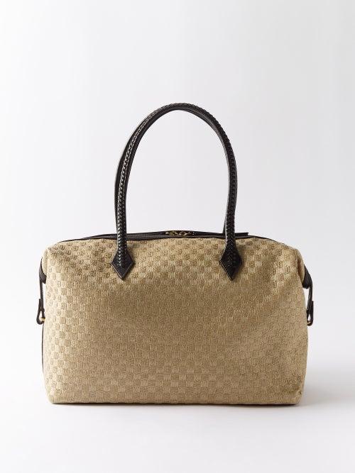 Mtier - Perriand All Day Woven Straw Holdall - Womens - Black Natural