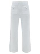 Joostricot - Cabled Flared-leg Trousers - Womens - Light Blue