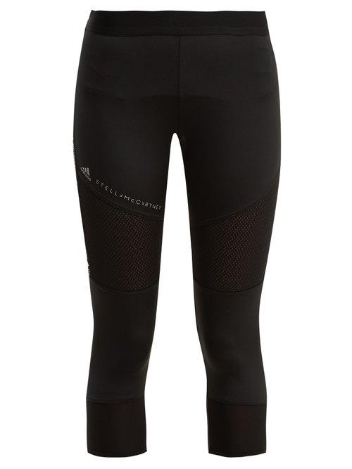 Matchesfashion.com Adidas By Stella Mccartney - Essential Cropped Performance Leggings - Womens - Black